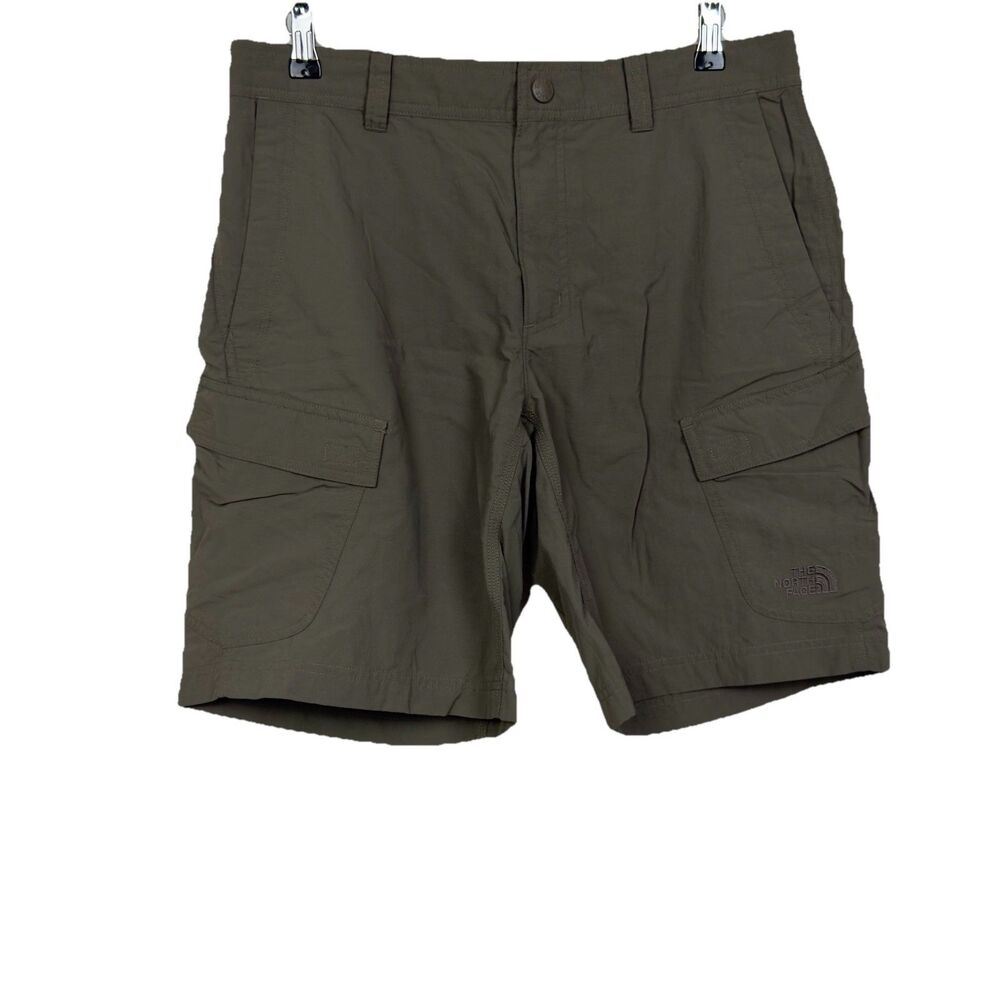 The North Face 100%Nylon Trail, Hiking Cargo Shorts Mens 34 Dark Green